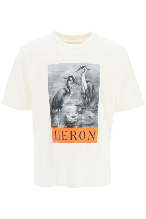 Pre-owned Heron Preston Nf Heron Bw Ss Tee White/black