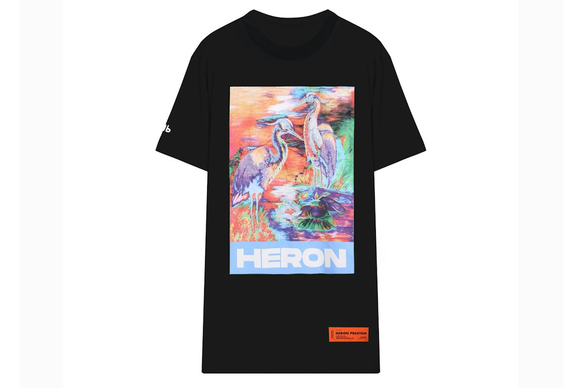 Pre-owned Heron Preston Print Oversized T-shirt Black