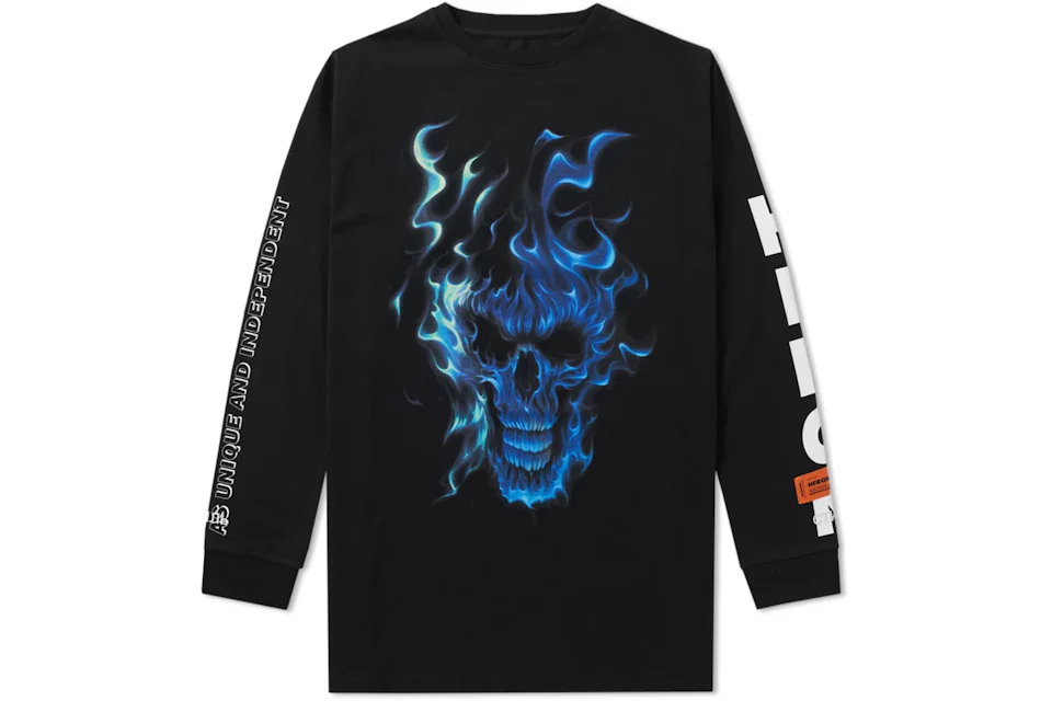 Heron Preston Skull Jersone L S T Shirt Black Men s FW17 US