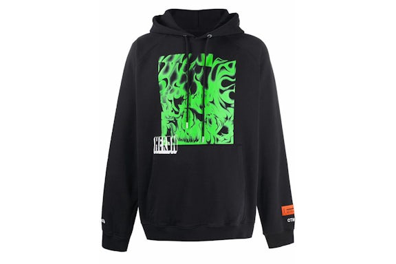 Heron Preston Skull Print Crewneck Sweatshirt Black