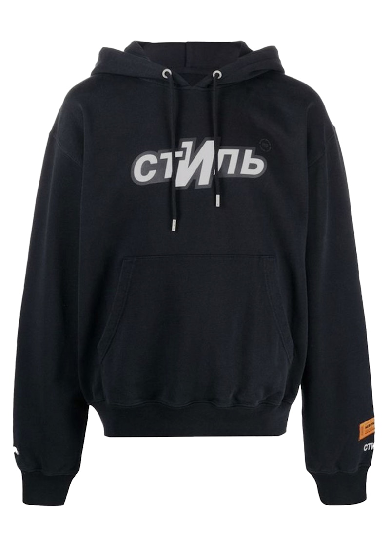 Heron Preston Style Graphic Hoodie Black Men s FW21 22 US