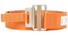 Heron Preston Tape Logo Belt Orange Gold-tone