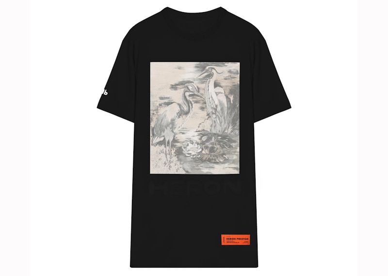 Heron Preston White Bird Printed T-shirt Black Men's - SS21 - US