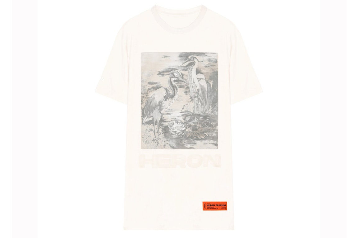 Pre-owned Heron Preston White Bird Printed T-shirt White