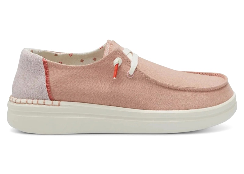 Pre-owned Hey Dude Wendy Rise (women's) Sneakers In Chambray Rose