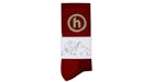 Hidden NY Crew Socks Burgundy