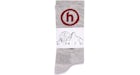 Hidden NY Crew Socks Grey/Red
