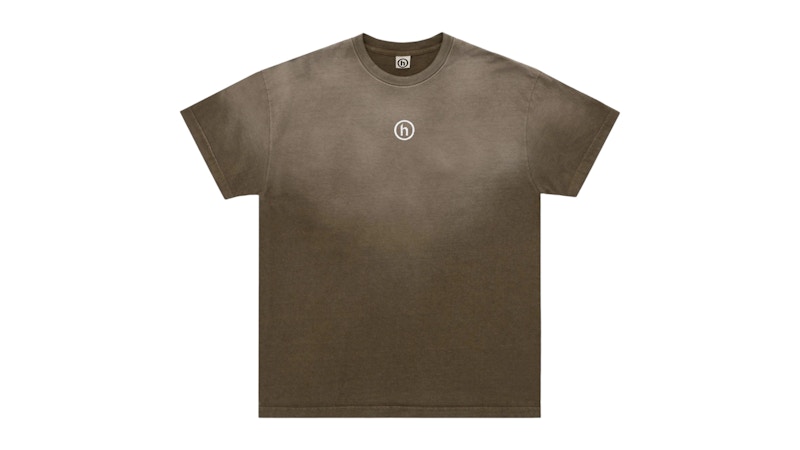 Hidden NY Embroidered Logo Washed Tee Brown