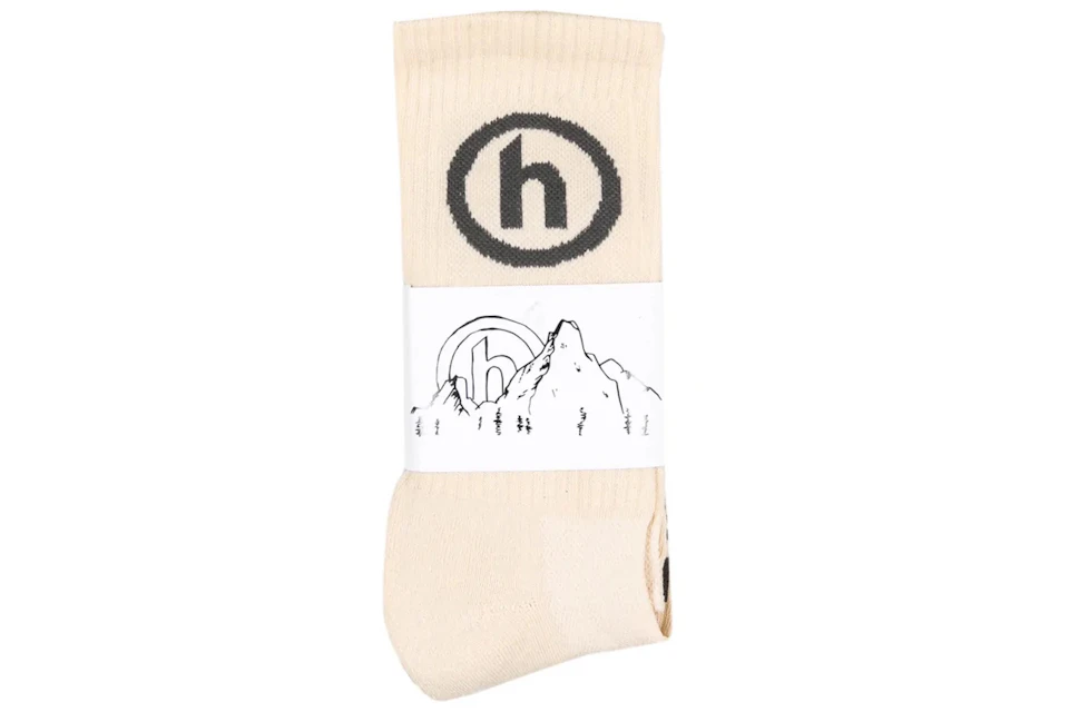 Hidden NY Logo Socks Tan/Grey