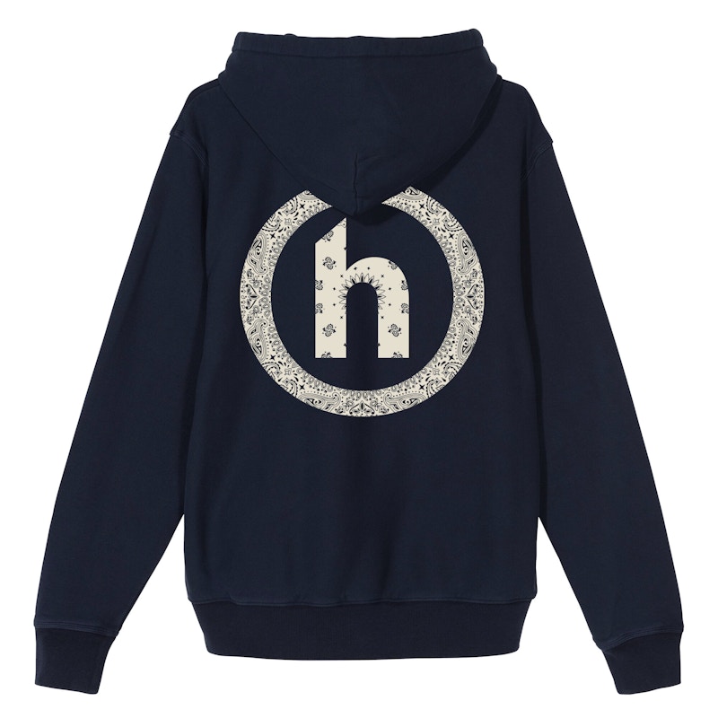 hidden ny hoodie black パーカー フーディー ペイズリー柄-