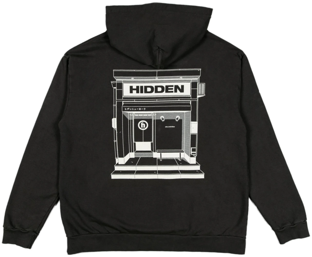 Hidden NY Shopfront Hoodie Black Men's - FW21 - US
