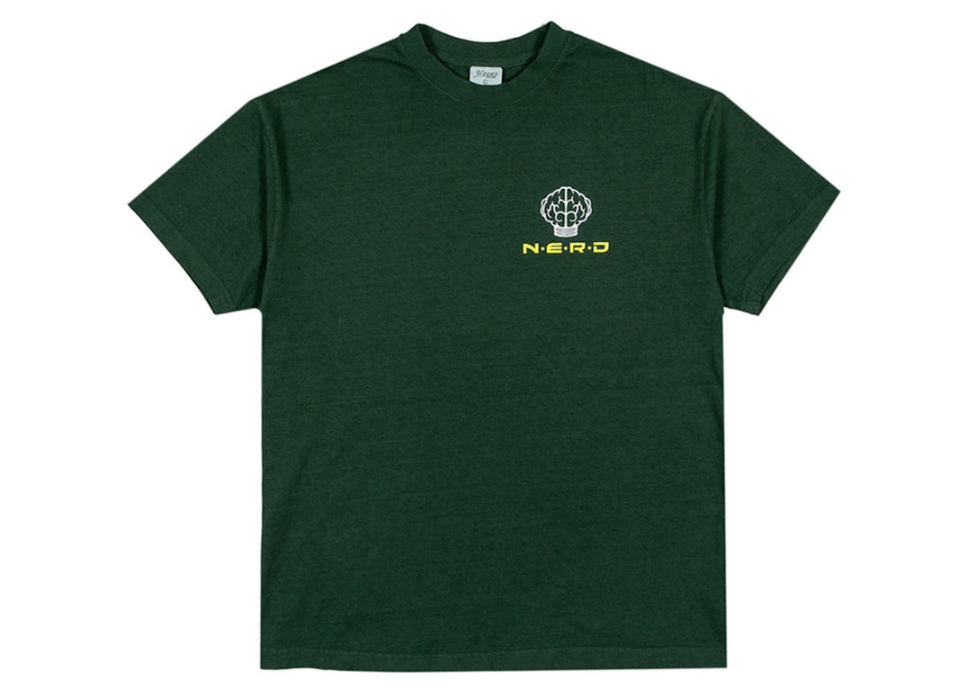 Pre-owned Hidden Ny X N.e.r.d Brain Logo T-shirt Green