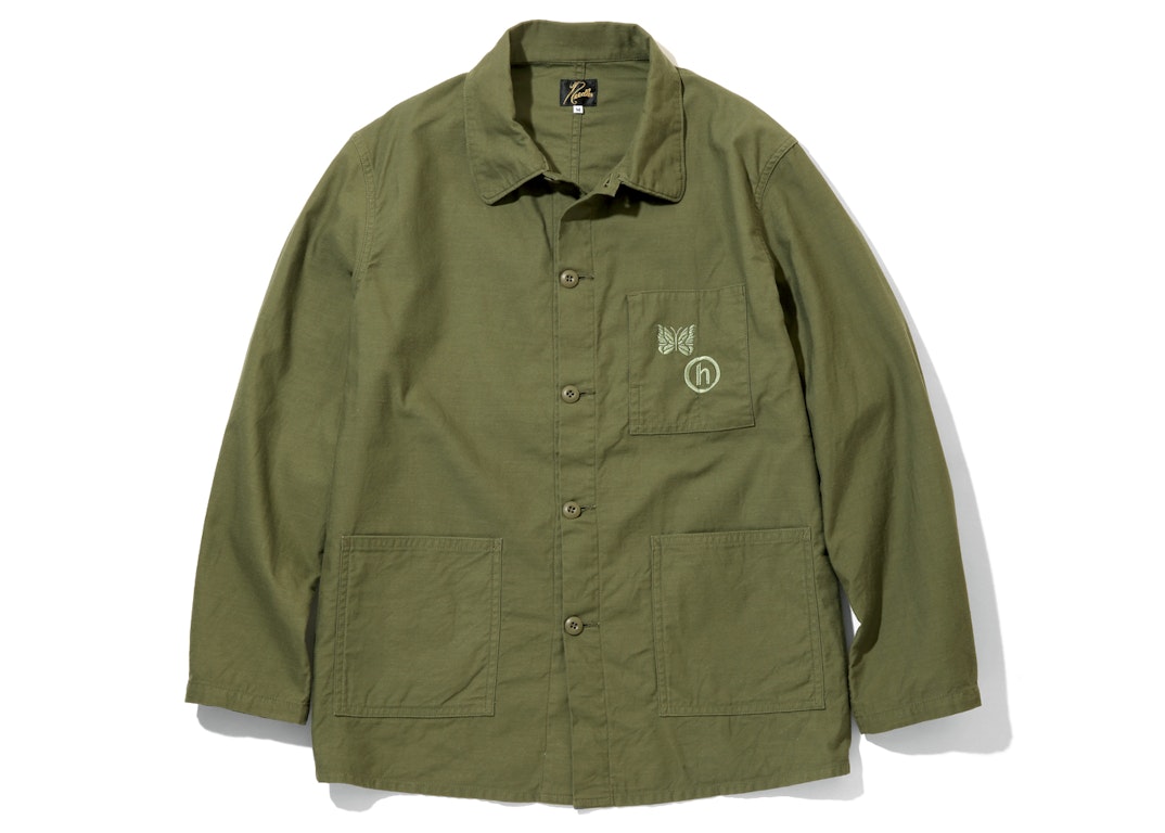 Pre-owned Hidden Ny X Needles D.n. Coverall Jacket Olive
