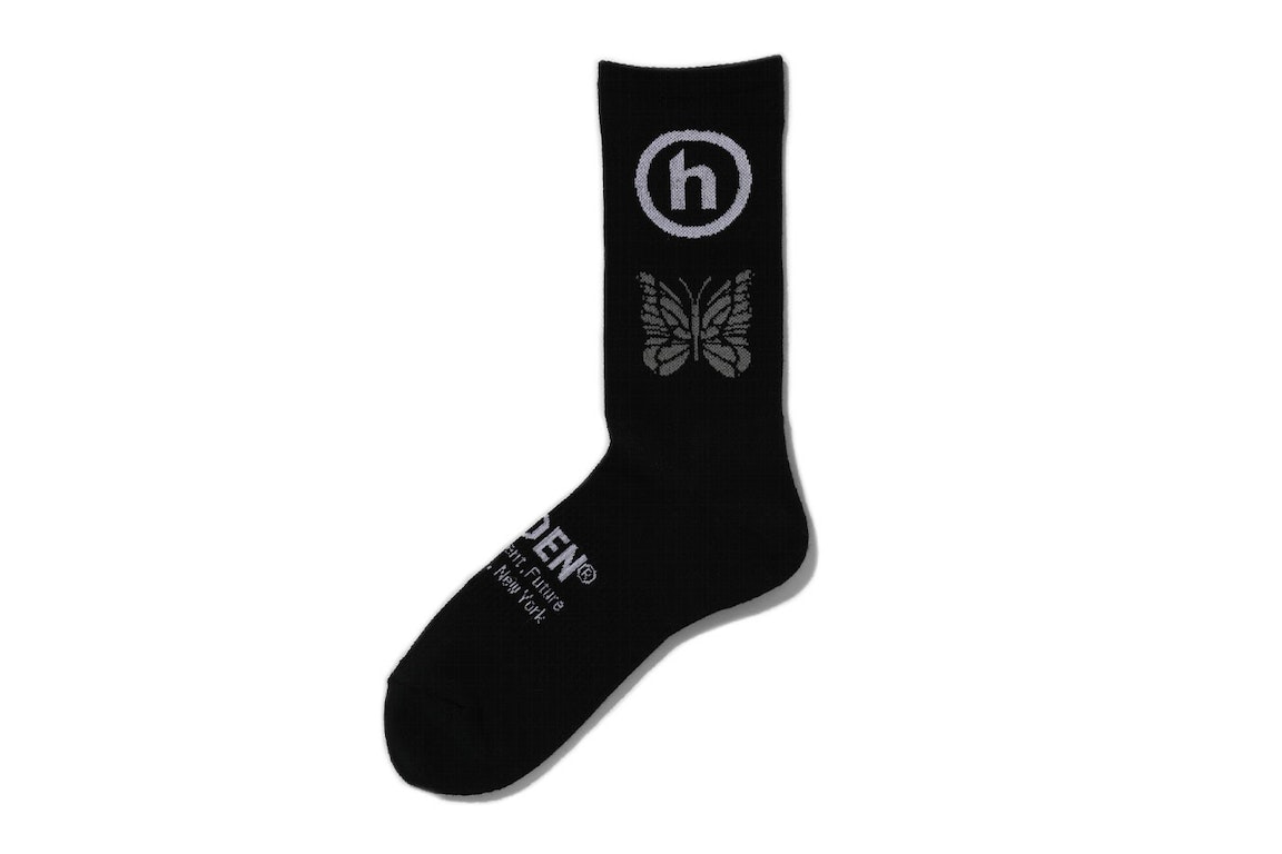 Pre-owned Hidden Ny X Needles Jacquard Socks Black