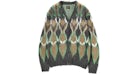 Hidden NY x Needles Mohair Cardigan Charcoal Psychedelic
