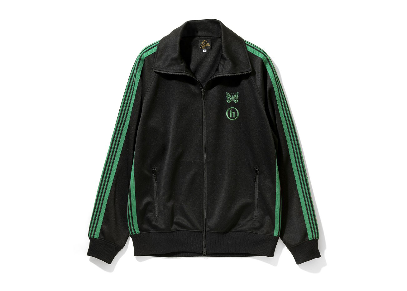 Hidden NY x Needles Track Jacket Black Green Men's - SS22 - US