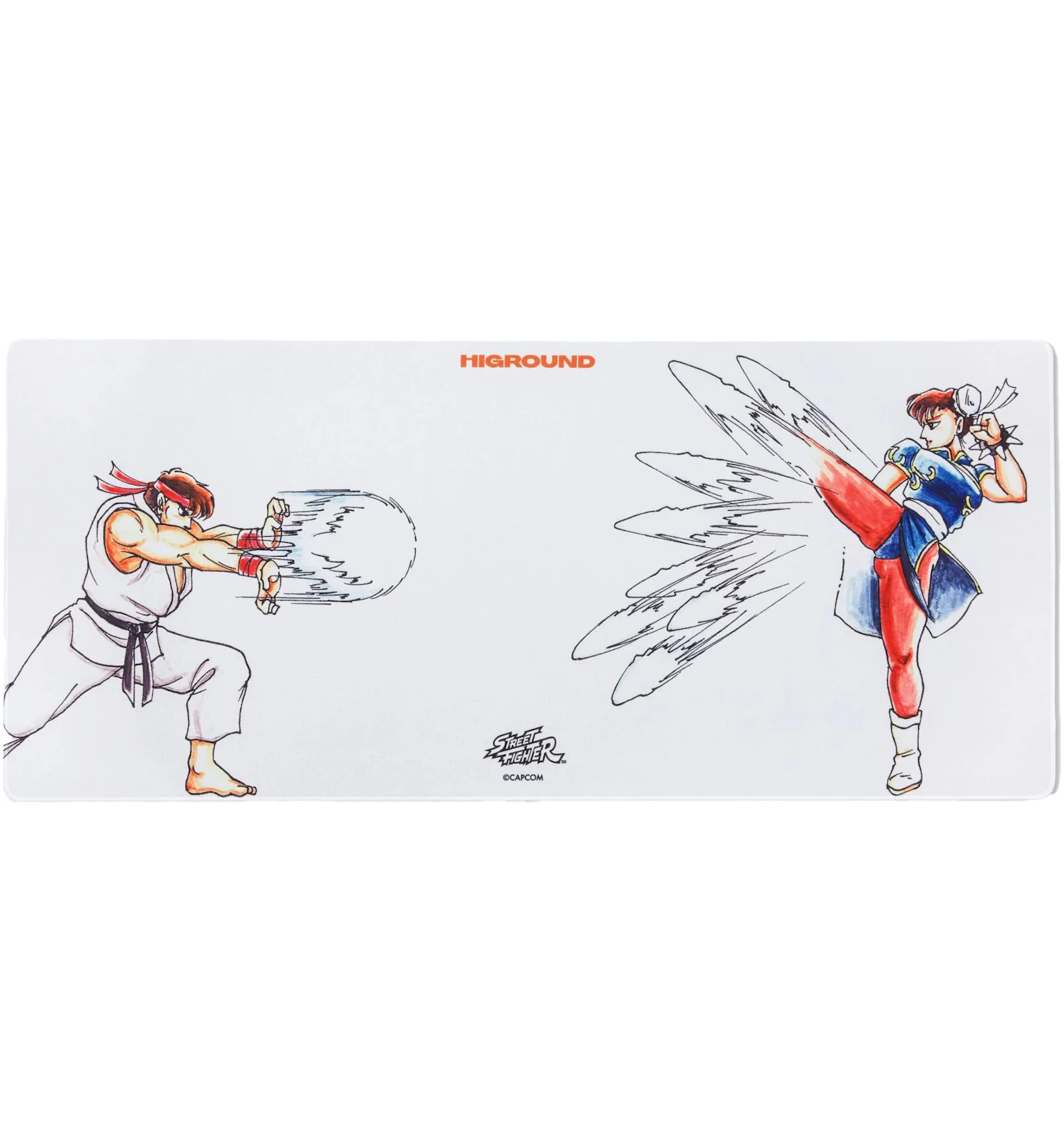 Higround x Street Fighter Ryu vs Chun-Li Mousepad White/Blue - US