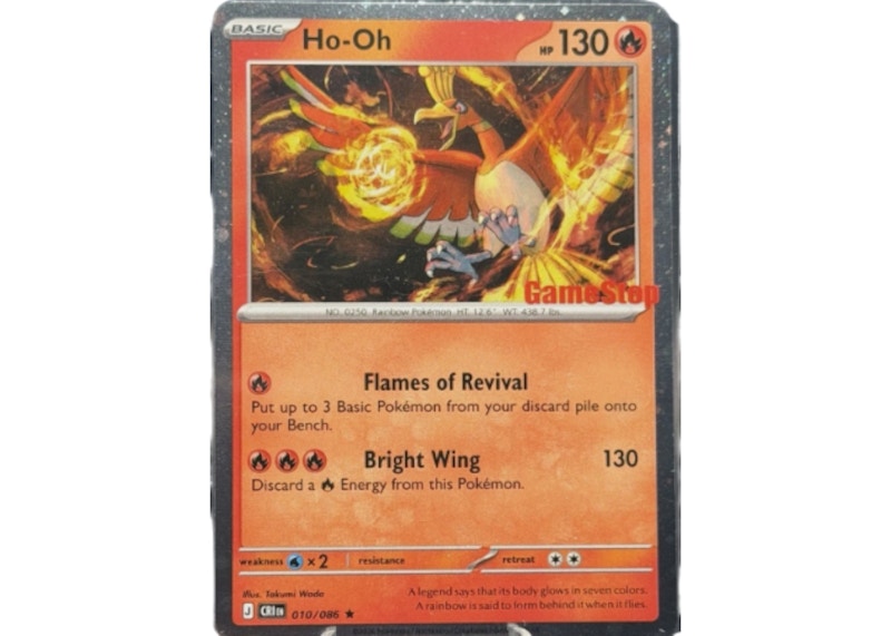 Pokemon HoOh 2026 Pokémon Mega Evolution Chaos Rising HoOh Gamestop Stamped Promo Card (English) 010/086 Ungraded Trading Card