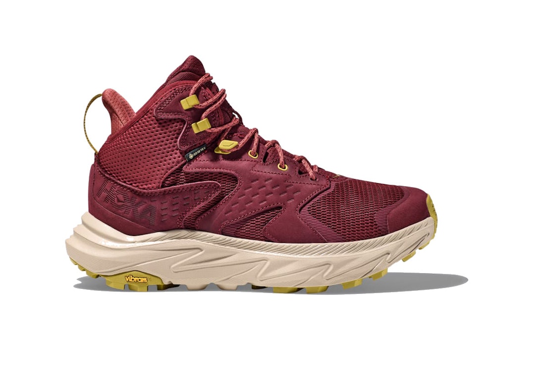 Pre-owned Hoka One One Anacapa 2 Mid Gore Tex Cabernet Oxford Tan In Cabernet/oxford Tan