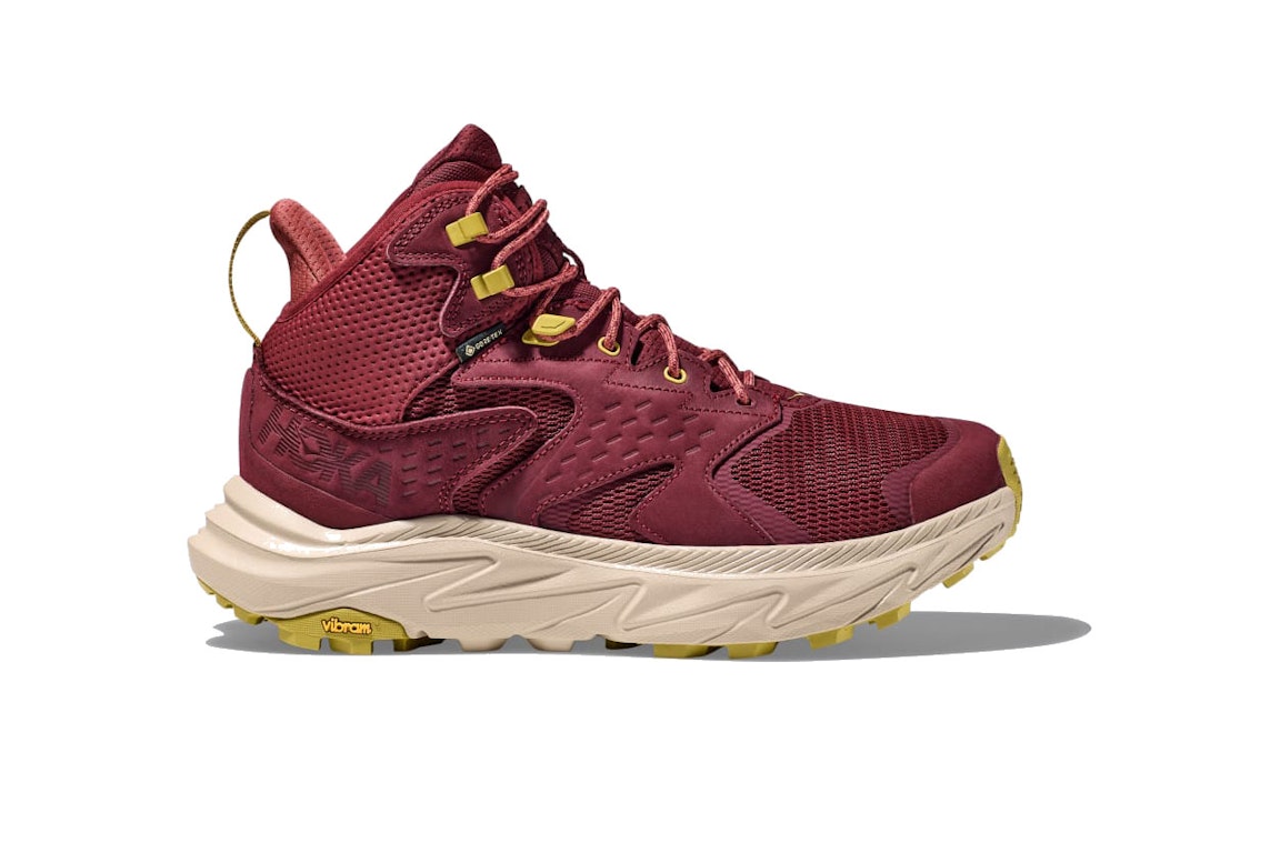 Pre-owned Hoka One One Anacapa 2 Mid Gore Tex Cabernet Oxford Tan In Cabernet/oxford Tan