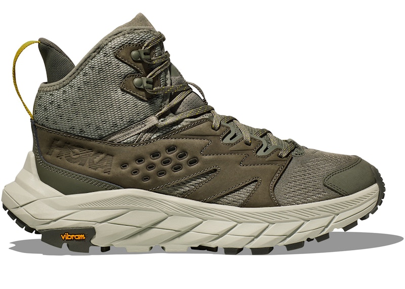 HOKA Men's Anacapa Breeze Mid Running Shoes in Olive Haze/Celadon Tint - 1134505-OCL