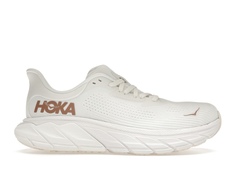 Pre-owned Hoka Arahi 7 (women's) Sneakers In Blanc De Blanc/rose Gold