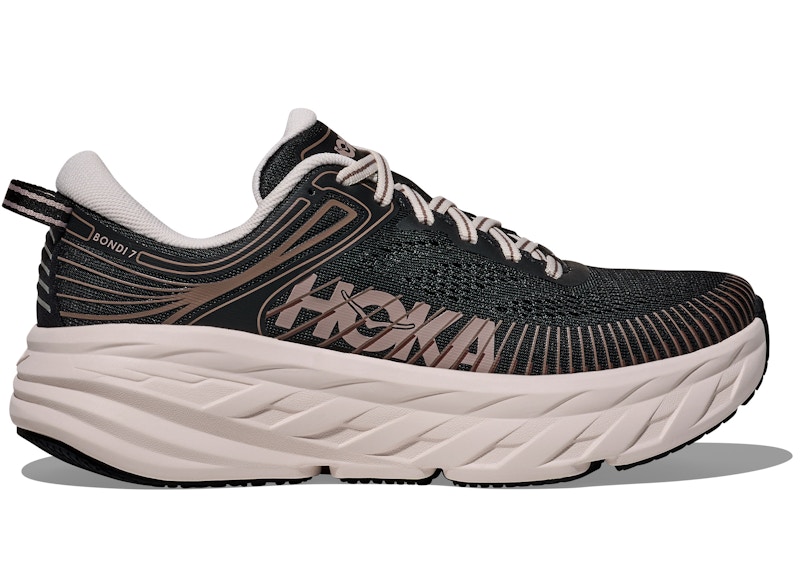 Hoka One One Bondi 7 Black Rose Cream (Women's) - 1110519-BCKRS - US