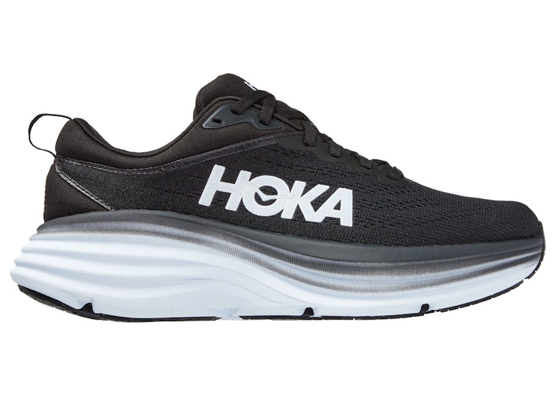 Hoka One One Bondi 8 Black White (Women's) - 1127952-BWHT - US