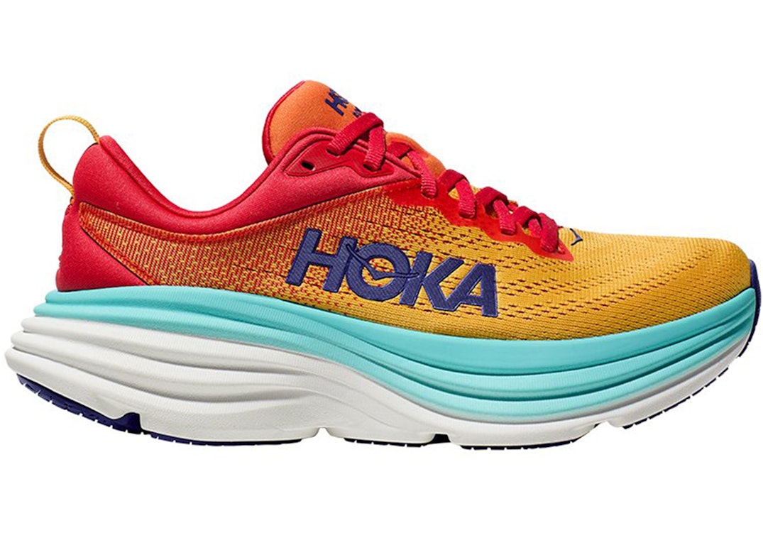 Pre-owned Hoka One One Bondi 8 Cerise Cloudless (women's) In Cerise/cloudless