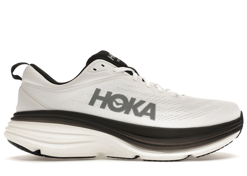 Hoka One One Bondi 8 White Black Men's - 1123202-WBLC - US