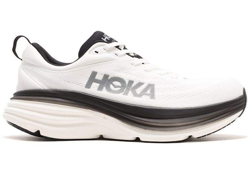 Hoka One One Bondi 8 White Black Men's - 1123202-WBLC - GB