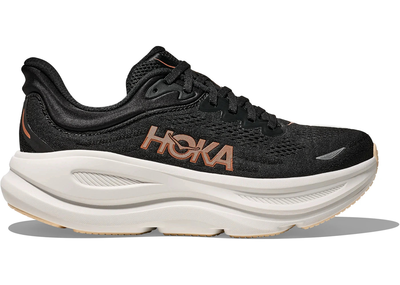 Hoka One One Bondi 9 Black Rose Gold (Women's) - 1162012-BRGL - US