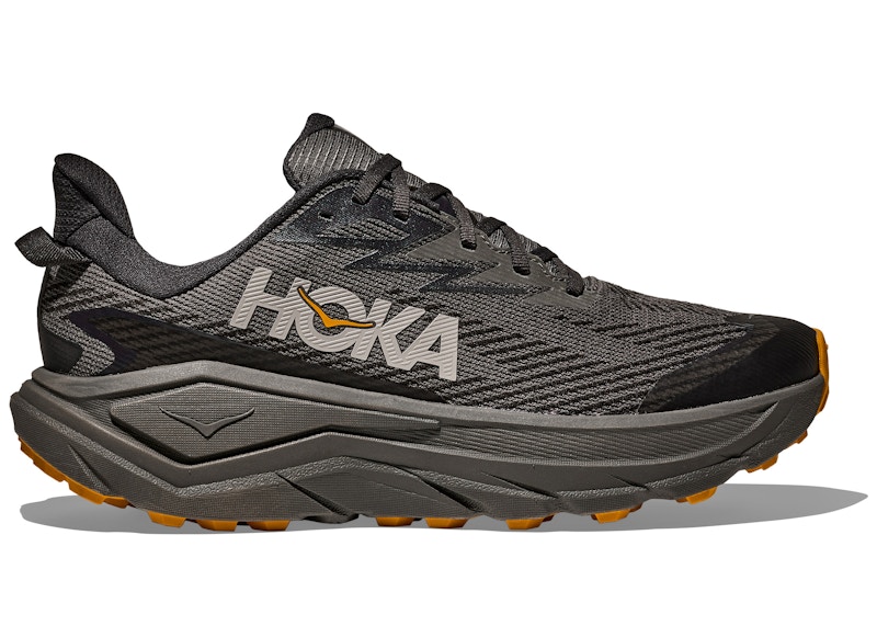Hoka One One Challenger 8 Gore-Tex Asphalt Grey Varsity Yellow