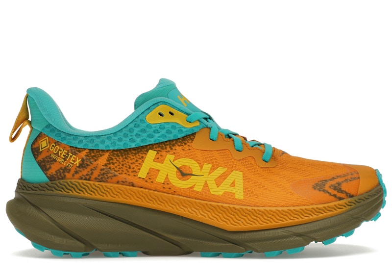 HOKA MEN'S HOKA ONE ONE CHALLENGER ATR 7 GORETEX SNEAKERS IN GOLDEN YELLOW/AVOCADO
