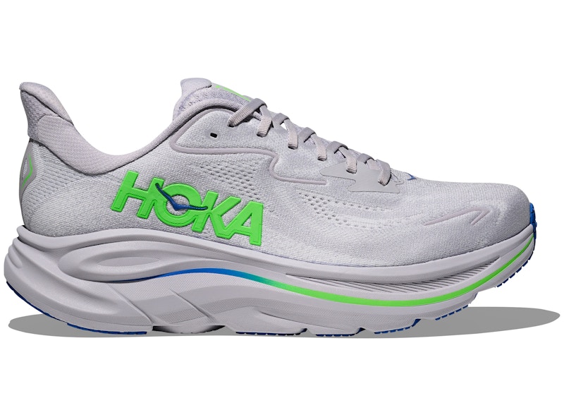 Hoka One One Clifton 10 Ash Grey Neon Green