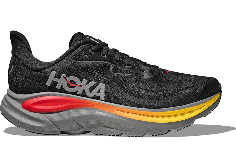 Pre-owned Hoka Men's One One Clifton 10 Sneakers In Black/galactic Grey