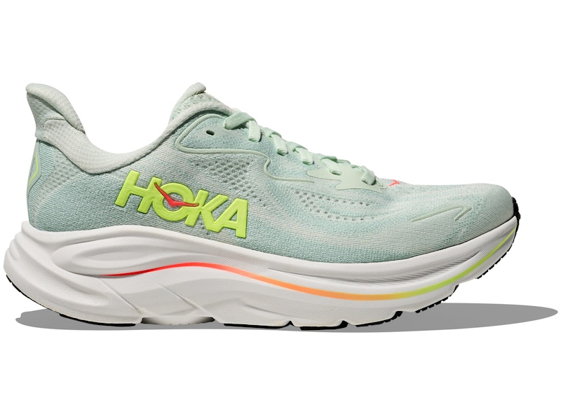 Hoka One One Clifton 10 Sea Glass Neon Flame (Women's)