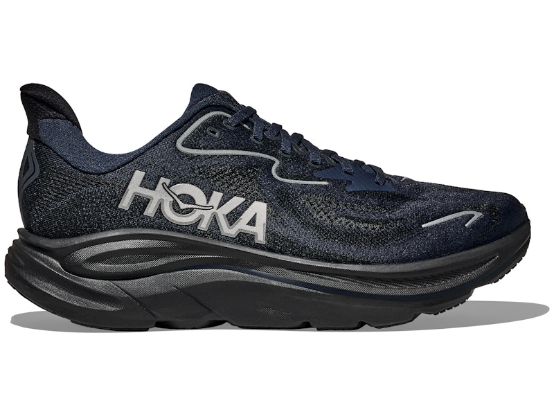 Men's Hoka One One Clifton 10 Sneakers in Varsity Navy Blue/Black