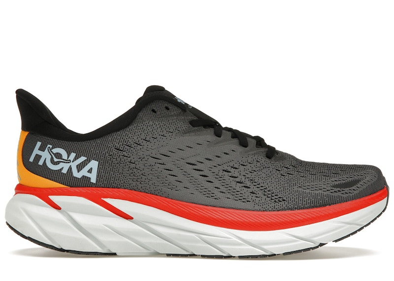 Hoka One One Clifton 8 Anthracite Castlerock Red