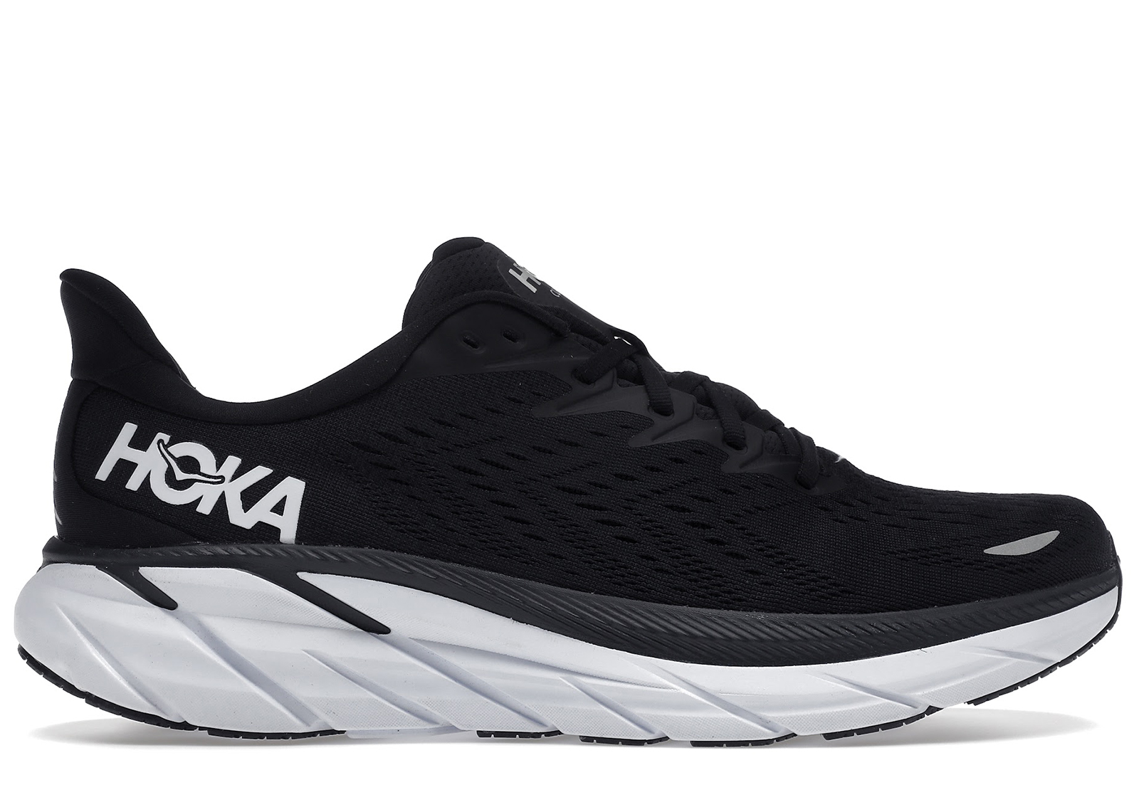 Hoka One One Clifton 8 Black White Men's - 1119393-BWHT - US