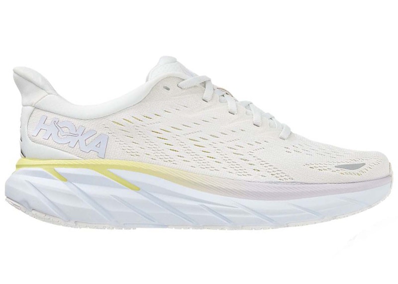 hoka clifton blanc de blanc/bright white