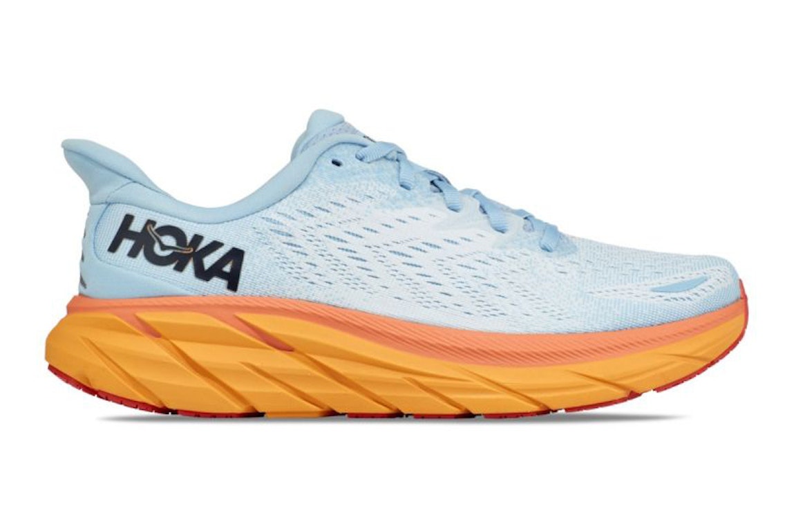 Pre-owned Hoka One One Clifton 8 Summer Song Ice Flow Orange (women's) In Summer Song/ice Flow