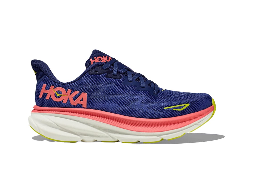 Pre-owned Hoka One One Clifton 9 Evening Sky Coral (women's) In Evening Sky/coral