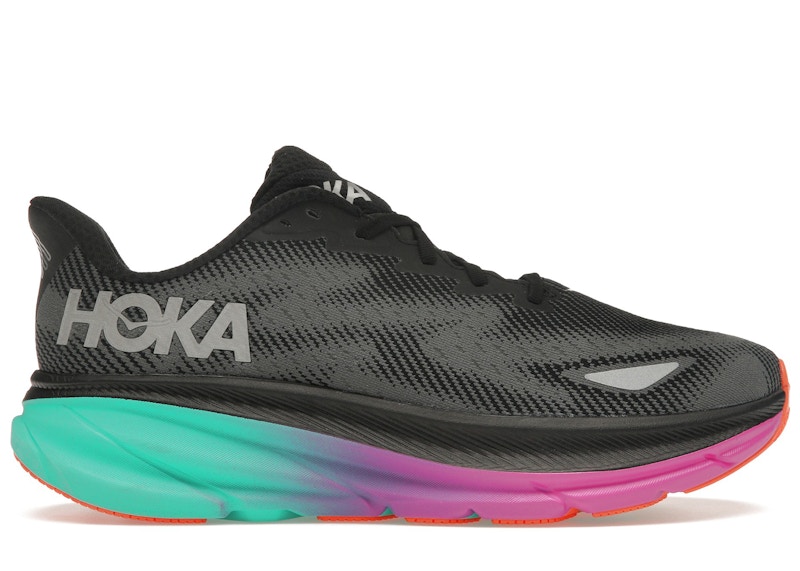 Hoka One One Clifton 9 Gore-Tex Black Electric Aqua Men's