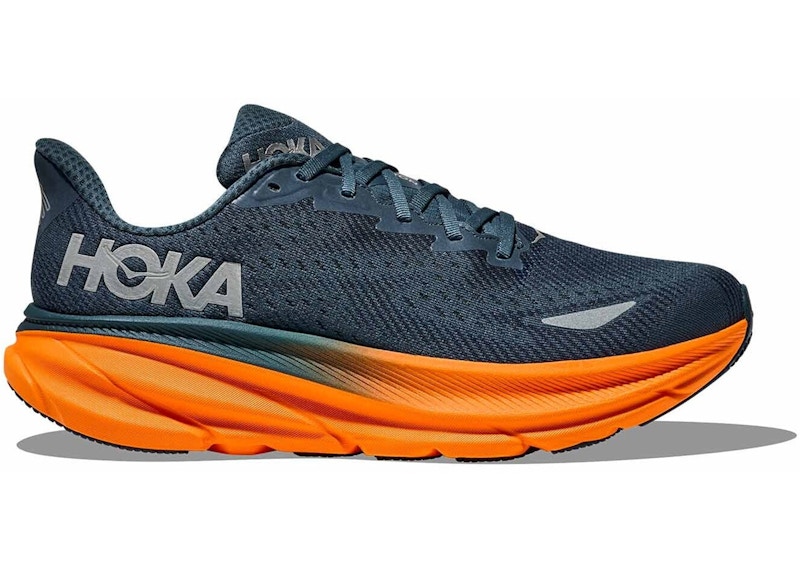 Hoka One One Clifton 9 Gore-Tex Stormy Skies Orange Zest