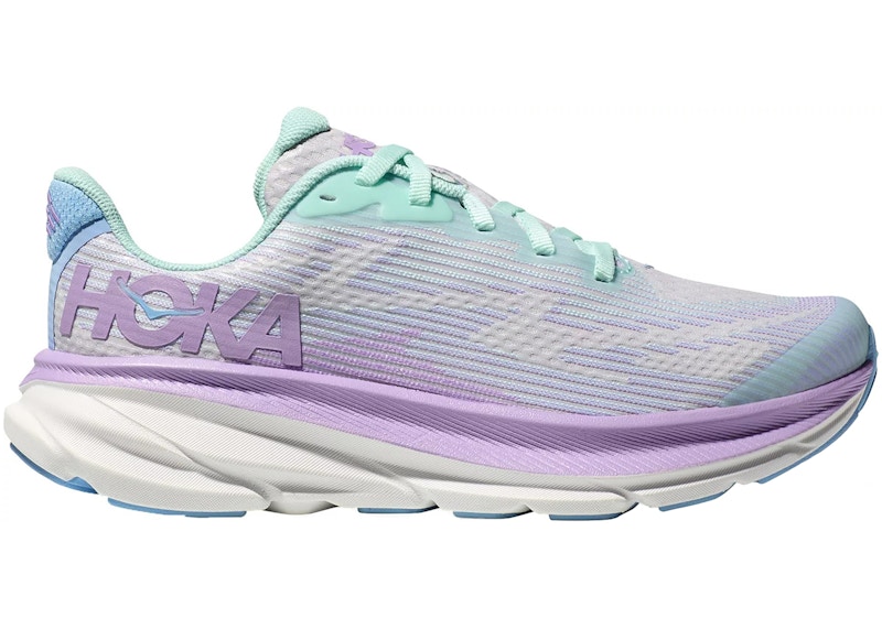 Pre-owned Hoka Clifton 9 Sneakers In Sunlit Ocean/lilac Mist In Multi