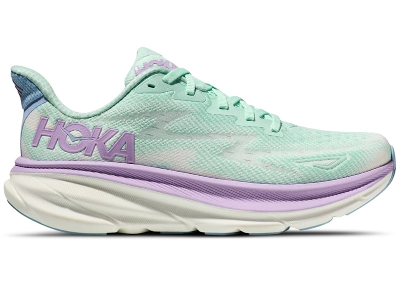 Pre-owned Hoka Clifton 9 (women's) Sneakers In Sunlit Ocean/lilac Mist In Multi