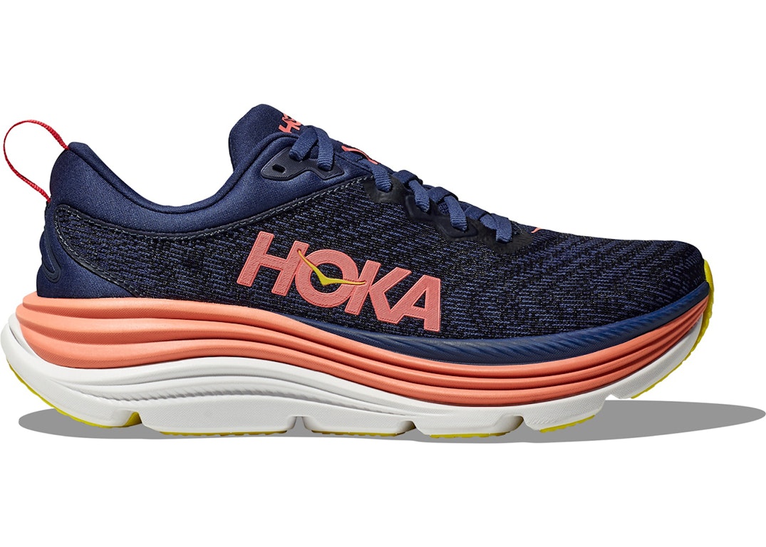Pre-owned Hoka One One Gaviota 5 Evening Sky Coral (women's) In Evening Sky/coral