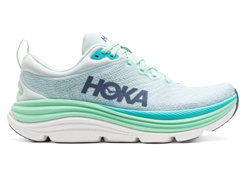 Pre-owned Hoka Gaviota 5 (women's) Sneakers In Snow Melt/cielo Blue
