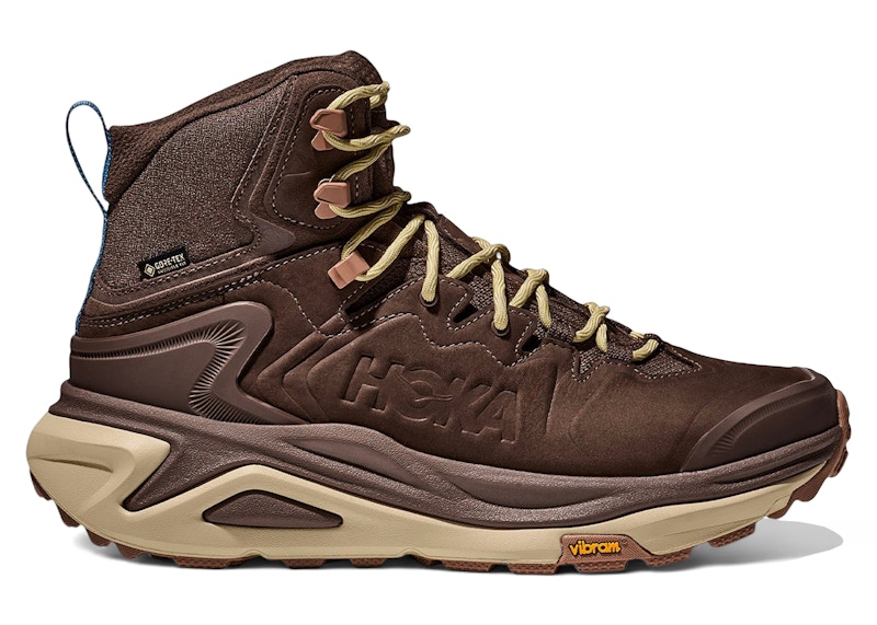 HOKA Men's Kaha 3 GORE-TEX Hiking Shoes in Walnut/Oyster Mushroom - 1162530-WYS